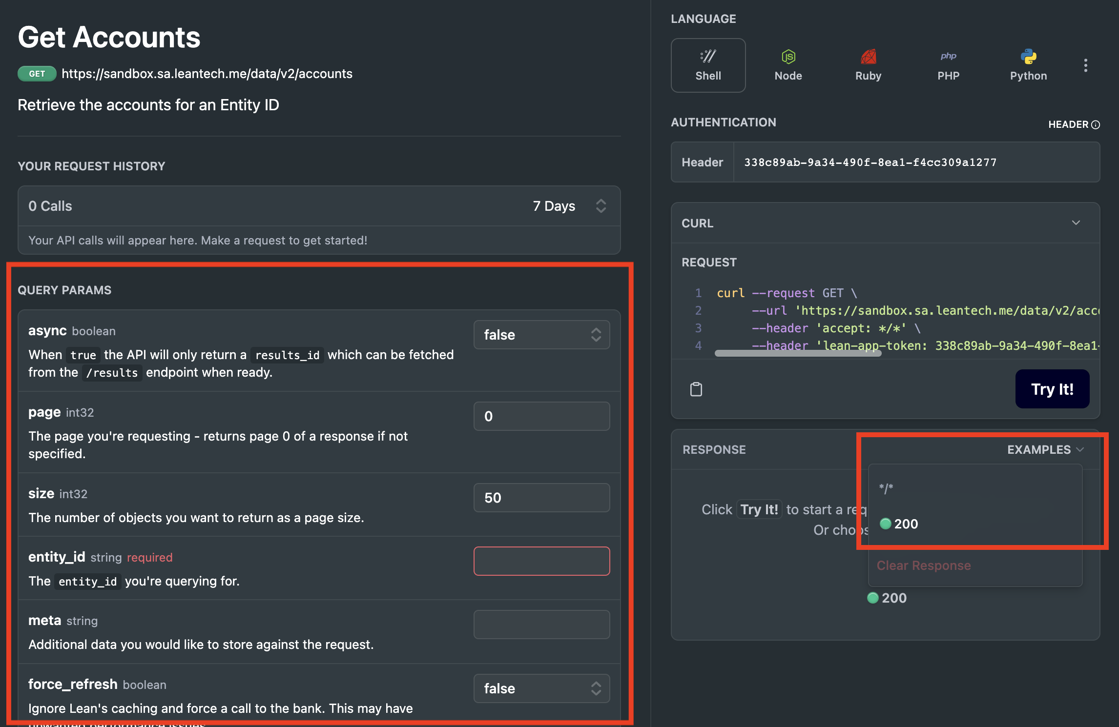 Test our sandbox APIs or check sample responses