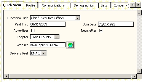 Customers > Custom tab example