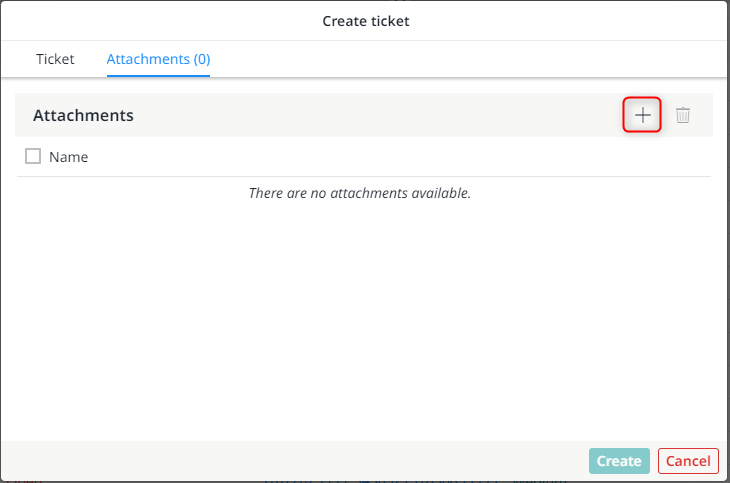 Adding attachments simultaneously when creating a ticket