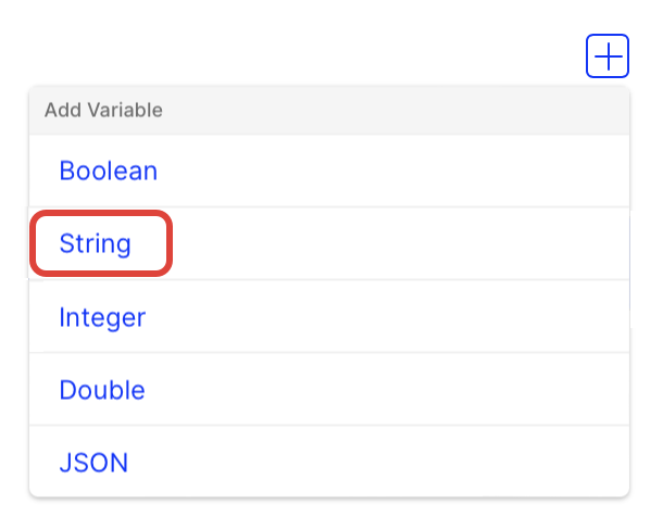 add a string variable