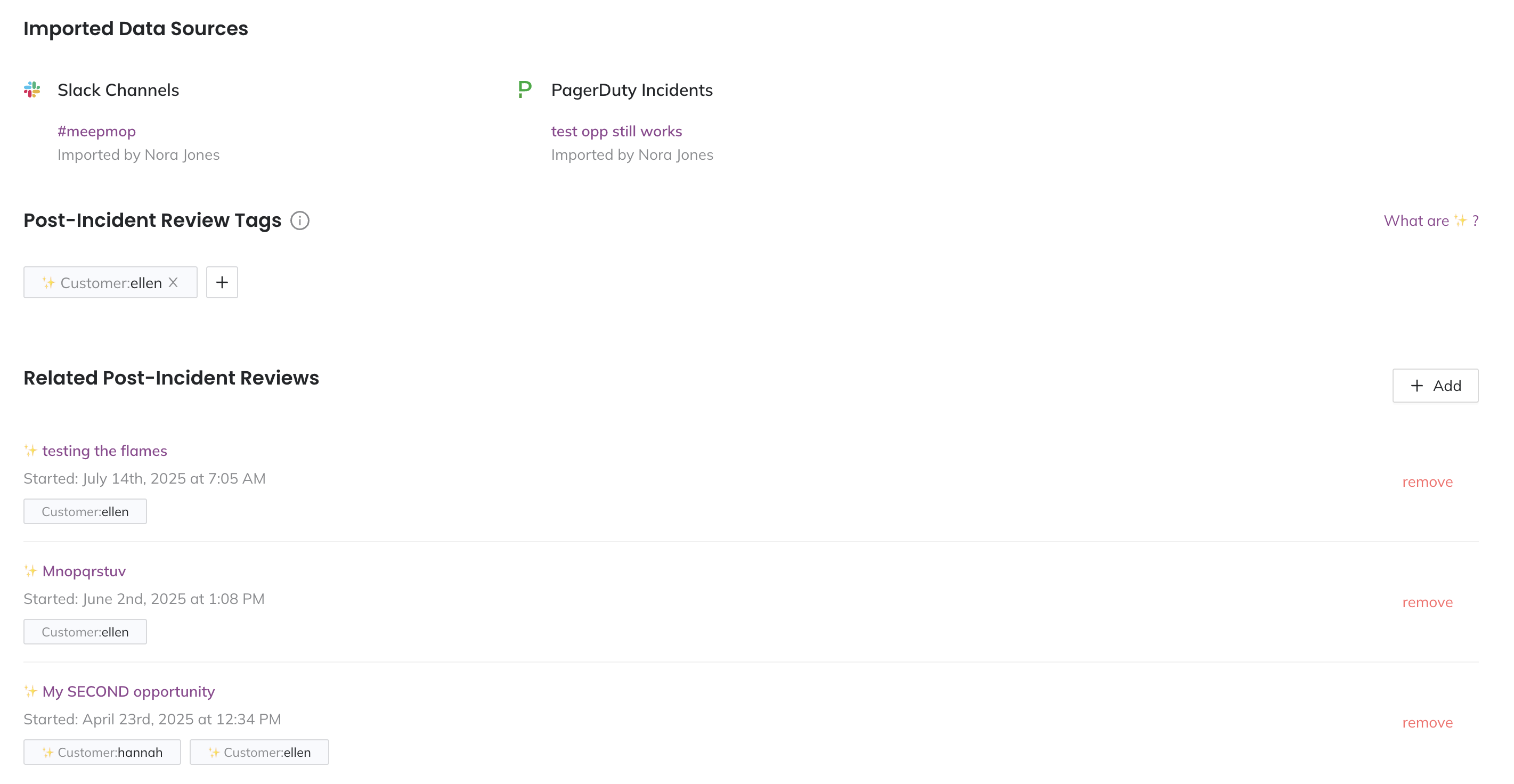 View tags on the Opportunity Report