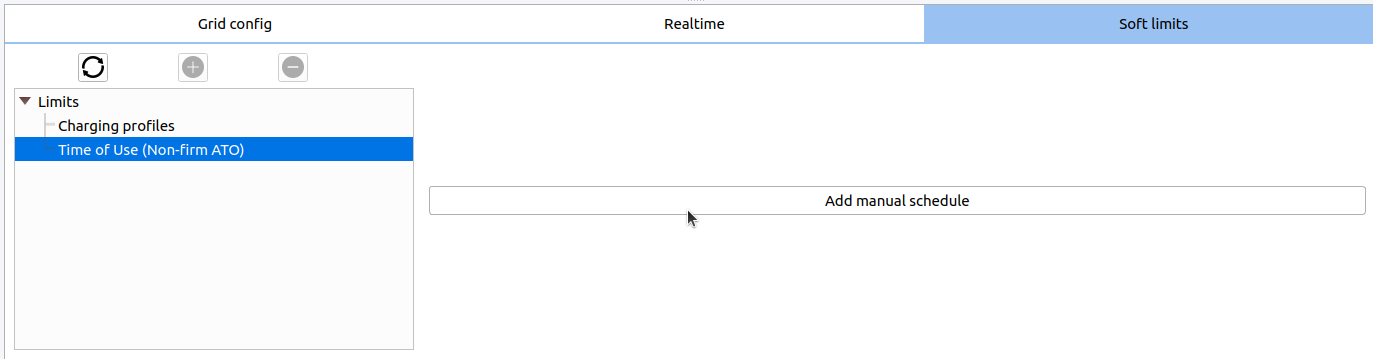 Soft limits tab in grid configuration