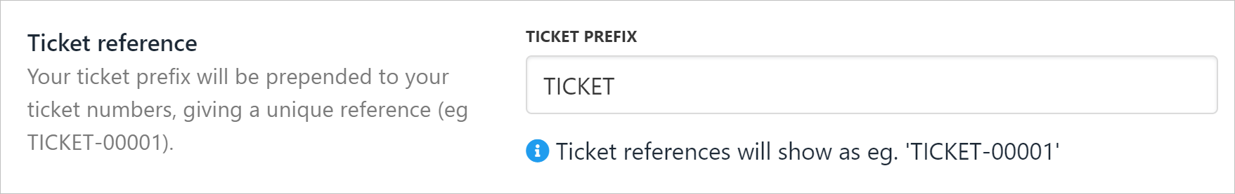 Ticket prefix