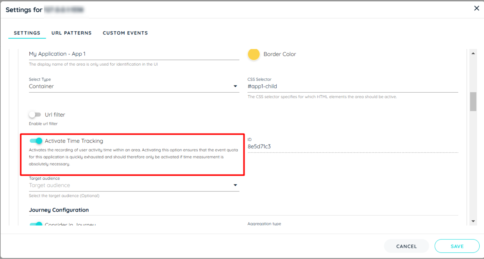 Time Activity Tracking Configuration