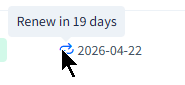 Screenshot of the Renewal icon