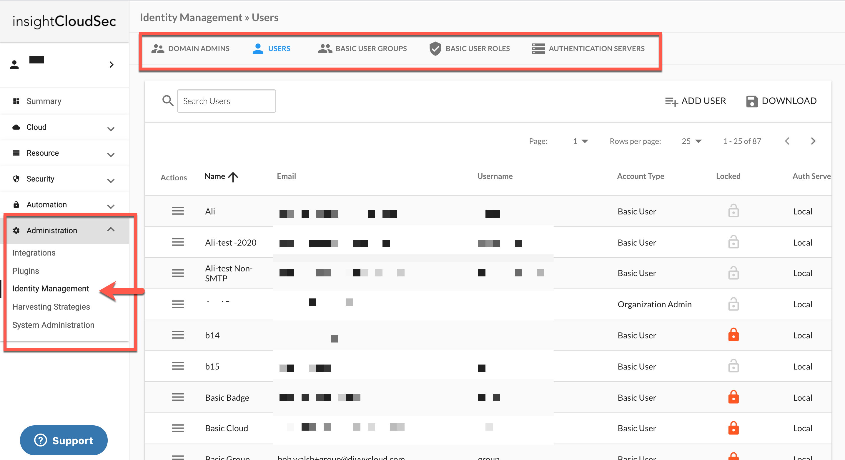 UsersGroupsRoles.jpg Identity Management - Users Page Example