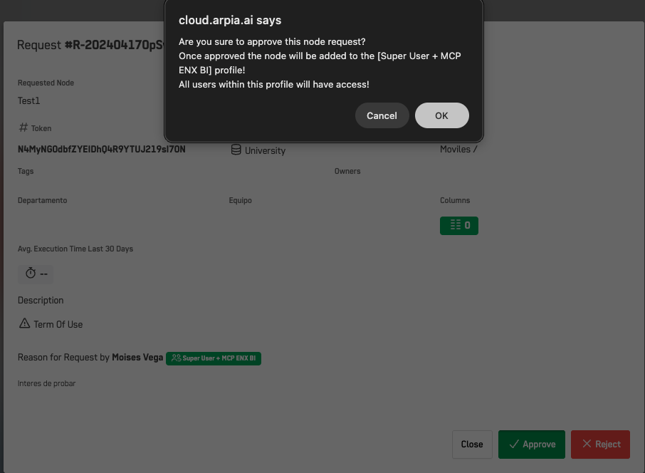Approval Confirmation