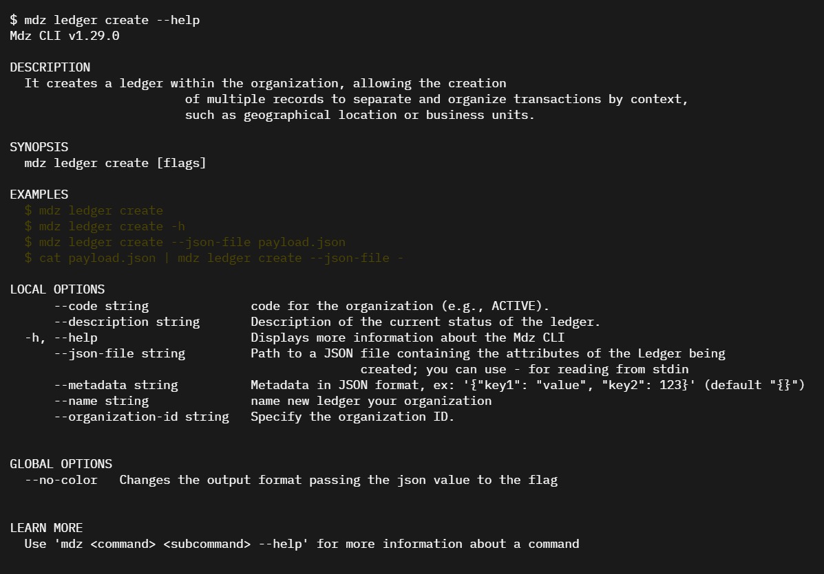 Figure 4. Example of the help mode.