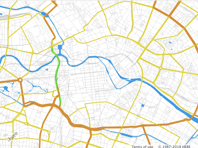 The map with the additional tunnel style