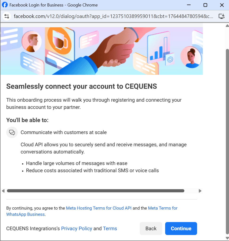 Meta Onboarding Popup