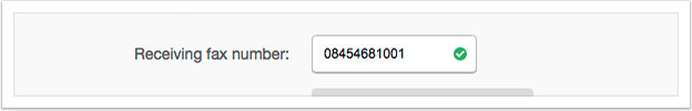 In the first input box type the fax number you want to send the fax to.