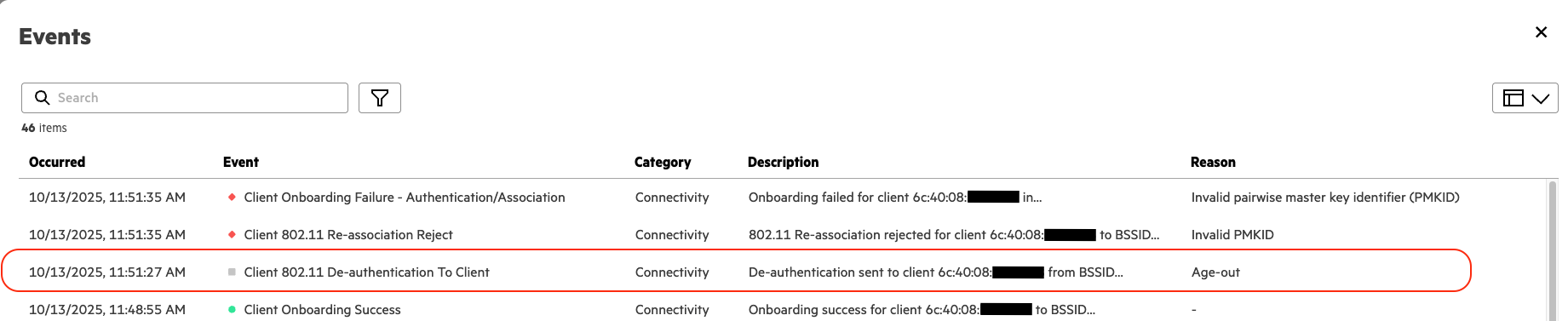 Successful Client Disconnect Event