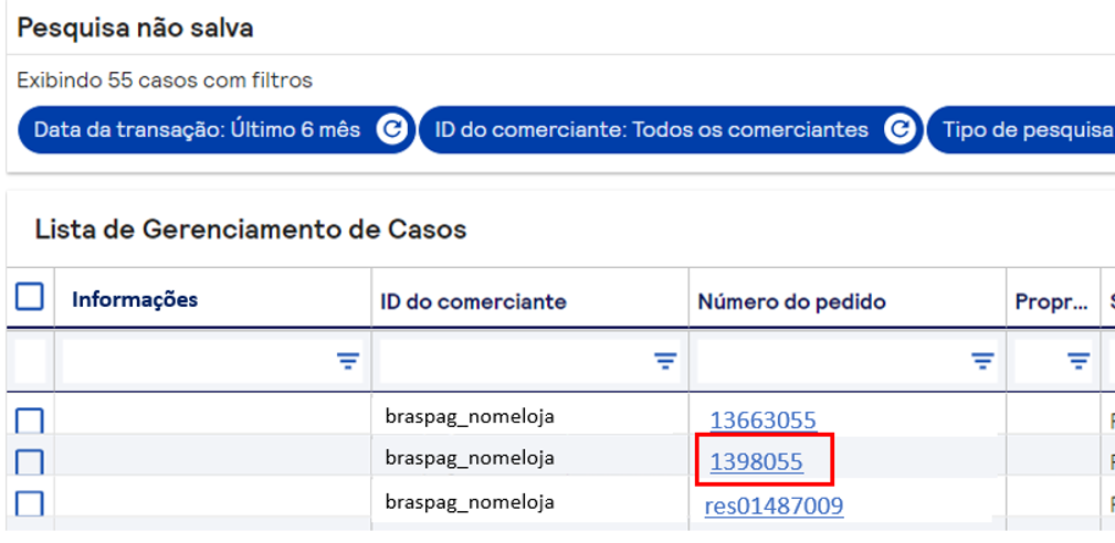 resultado da pesquisa de transação aguardando RM