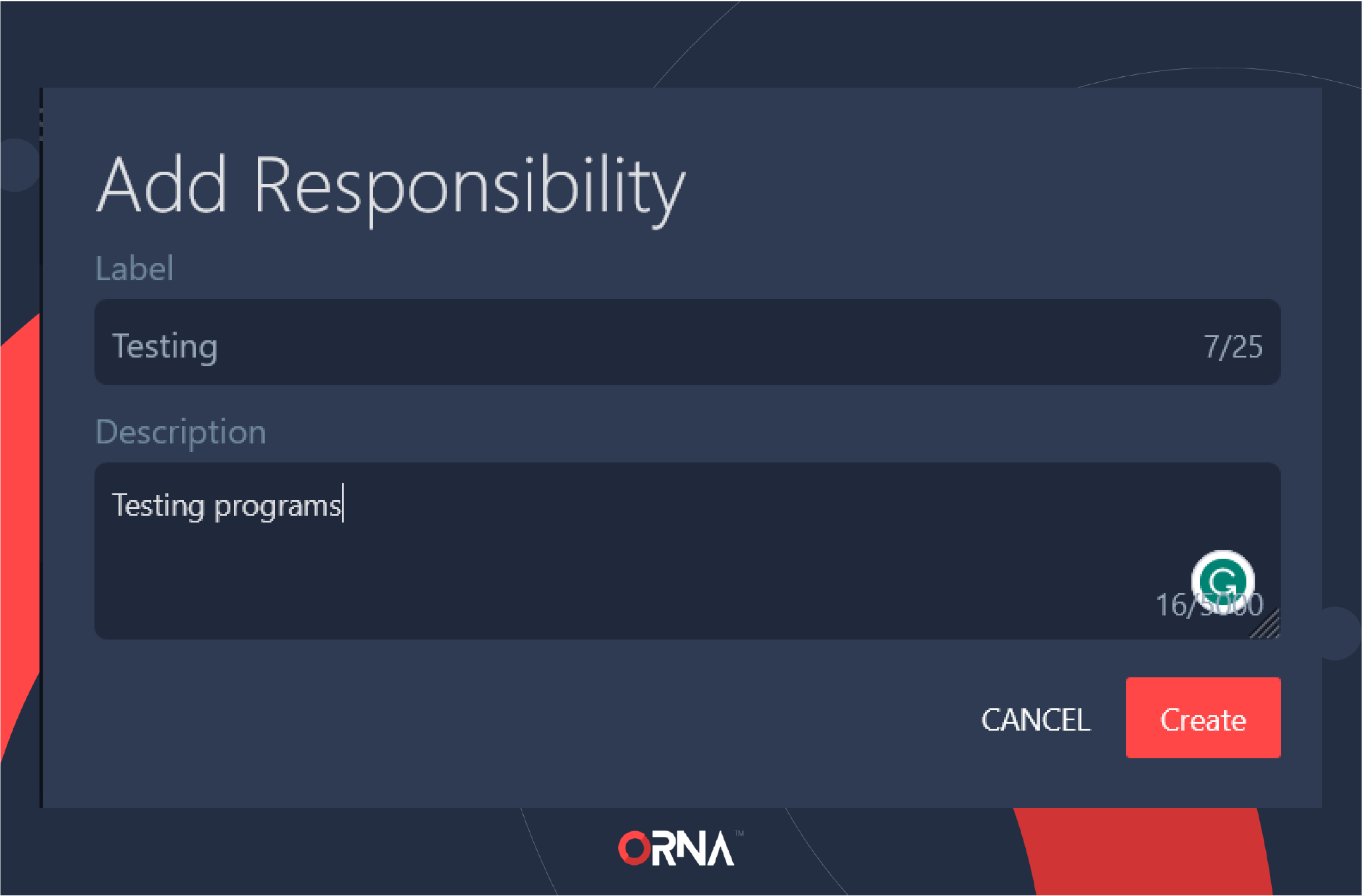 Creating a new Responsibility