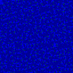Binary image of a fixed-size record export, showing a regular repeating stripe pattern across the whole square