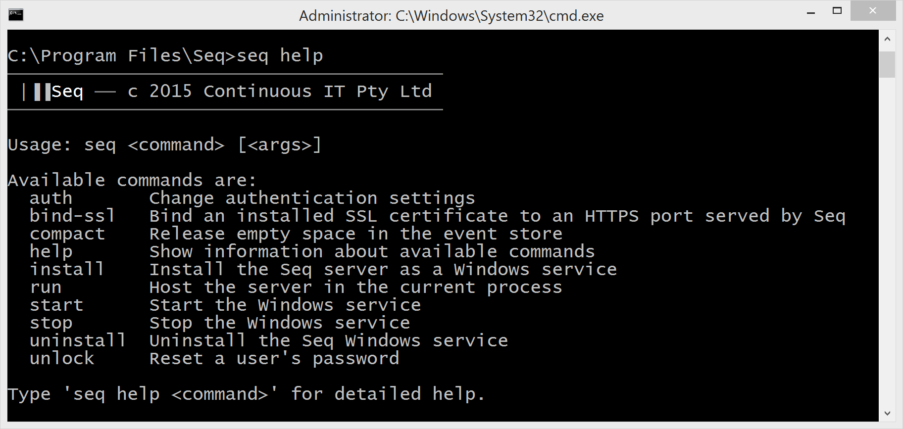 ef command line