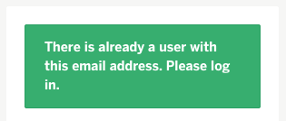 User With Email Address Already Exists